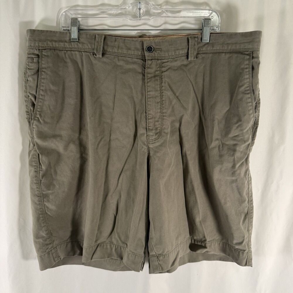 Tommy Bahama Chino Shorts Men's 40 Tan Tencel Blend Flat Front Pockets